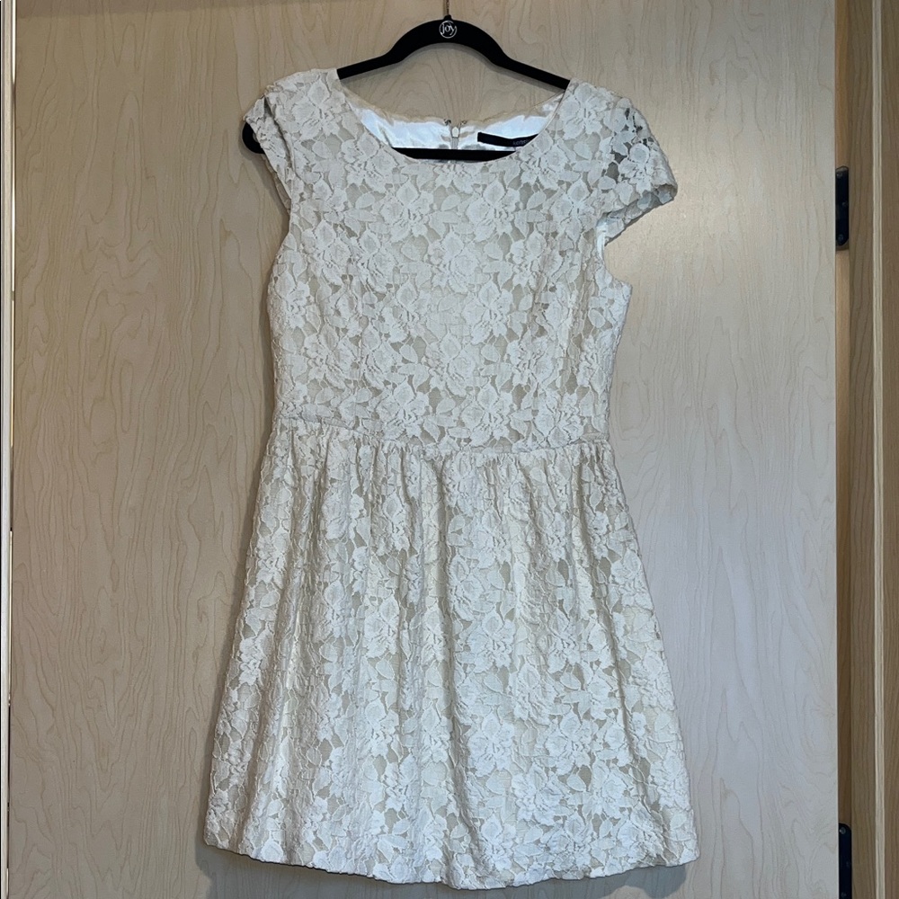Kenzie lace floral Elegant White Lace Dress